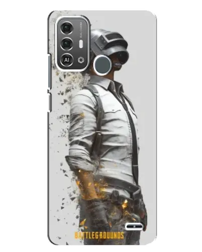 Чехол для ZTE Blade A53 Pro с картинкой «PUBG — боец в пыли»