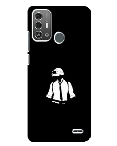 Чехол для ZTE Blade A53 Pro с картинкой «PUBG — белый шлем»