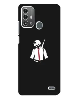 Чехол для ZTE Blade A53 Pro с картинкой «PUBG — силуэт воина»