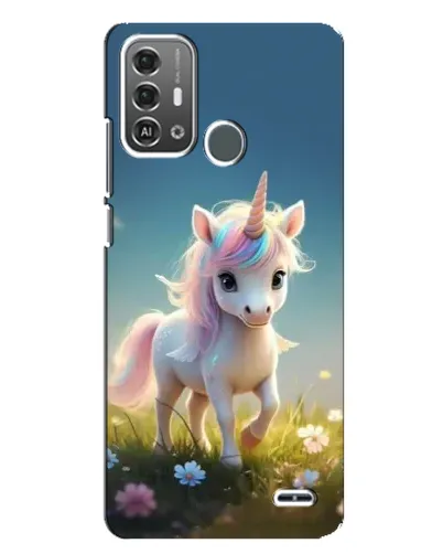 Чохол для ZTE Blade A53 Pro з картинкою «Єдиноріг на галявині»
