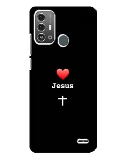 Чехол для ZTE Blade A53 Pro с картинкой «Сердце - Jesus»