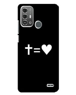 Чехол для ZTE Blade A53 Pro с картинкой «Крест и Сердце»