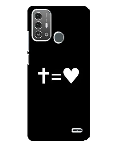 Чехол для ZTE Blade A53 Pro с картинкой «Крест и Сердце»