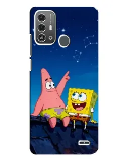 Чехол для ZTE Blade A53 Pro с картинкой «Губка Боб и Патрик ночью» Чехол для ZTE Blade A53 Pro с картинкой «Губка Боб и Патрик ночью»