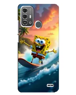 Чехол для ZTE Blade A53 Pro с картинкой «Губка Боб серфингист» Чехол для ZTE Blade A53 Pro с картинкой «Губка Боб серфингист»