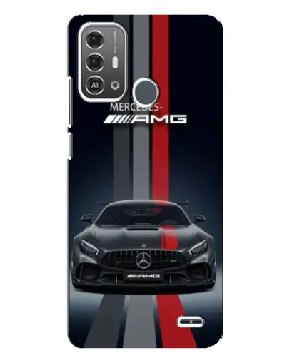 Чехол для ZTE Blade A53 Pro с картинкой «Mercedes — белый карбон»