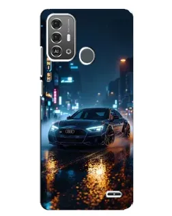 Чехол для ZTE Blade A53 Pro с картинкой «Ночной город и Audi» Чехол для ZTE Blade A53 Pro с картинкой «Ночной город и Audi»