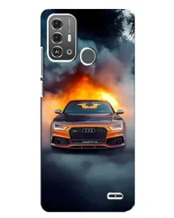 Чехол для ZTE Blade A53 Pro с картинкой «Audi в огненном дыму» Чехол для ZTE Blade A53 Pro с картинкой «Audi в огненном дыму»
