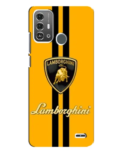 Чехол для ZTE Blade A53 Pro с картинкой «Lamborghini Stripe желтый»