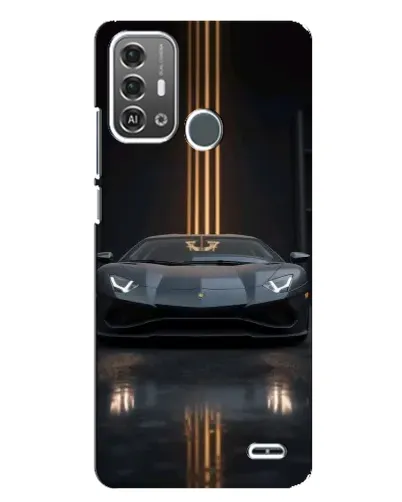 Чехол для ZTE Blade A53 Pro с картинкой «Lamborghini золотые линии»