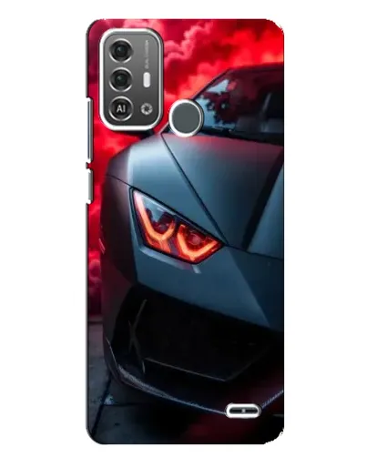 Чехол для ZTE Blade A53 Pro с картинкой «Lamborghini красное сияние»