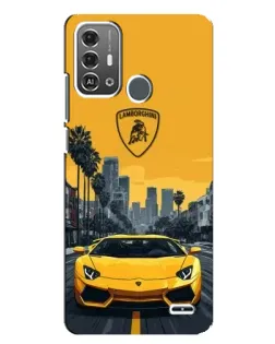Чехол для ZTE Blade A53 Pro с картинкой «Желтый Lamborghini город» Чехол для ZTE Blade A53 Pro с картинкой «Желтый Lamborghini город»