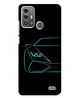 Чехол для ZTE Blade A53 Pro с картинкой «Голубой силуэт Lamborghini» Чехол для ZTE Blade A53 Pro с картинкой «Голубой силуэт Lamborghini»
