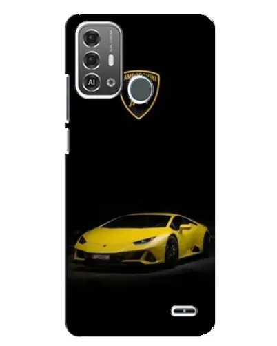 Чехол для ZTE Blade A53 Pro с картинкой «Lamborghini желтый акцент»