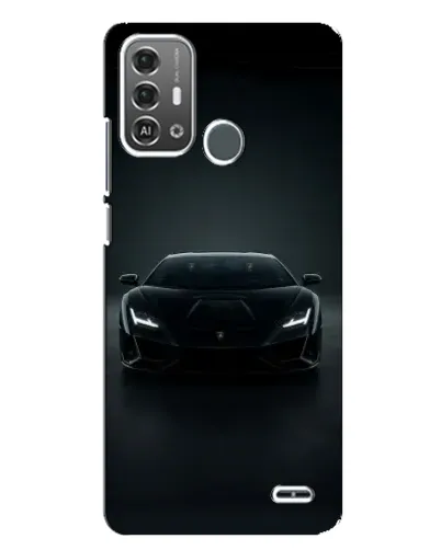 Чехол для ZTE Blade A53 Pro с картинкой «Черный Lamborghini Aventador»