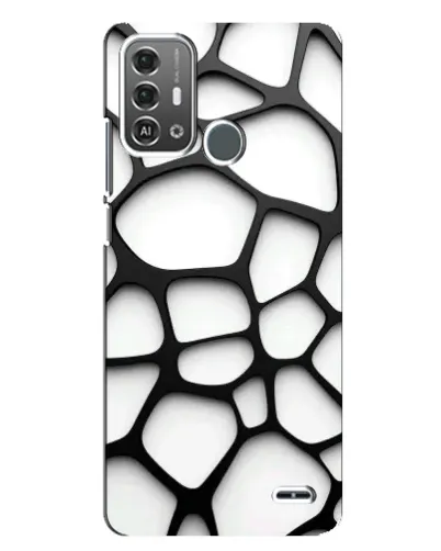 Чехол для ZTE Blade A53 Pro с картинкой «Белая объемная сетка»