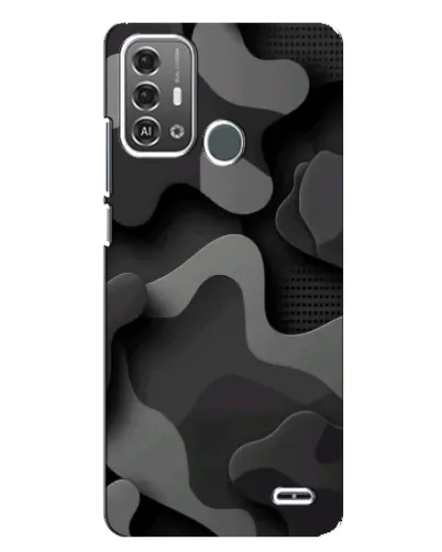 Чехол для ZTE Blade A53 Pro с картинкой «Темный абстрактный камуфляж»