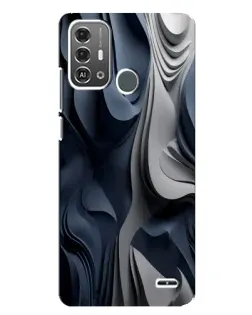 Чехол для ZTE Blade A53 Pro с картинкой «Объемные синие складки» Чехол для ZTE Blade A53 Pro с картинкой «Объемные синие складки»