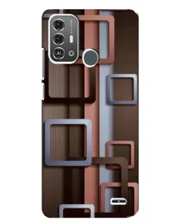 Чехол для ZTE Blade A53 Pro с картинкой «Коричневые объемные квадраты» Чехол для ZTE Blade A53 Pro с картинкой «Коричневые объемные квадраты»