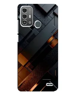 Чехол для ZTE Blade A53 Pro с картинкой «Черные геометрические блоки»