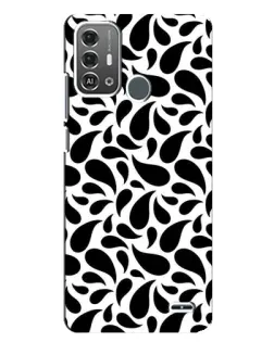 Чехол для ZTE Blade A53 Pro с картинкой «Контрастные черные капли»