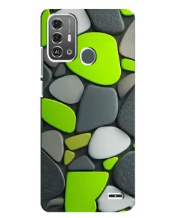 Чехол для ZTE Blade A53 Pro с картинкой «Яркая неоновая галька»