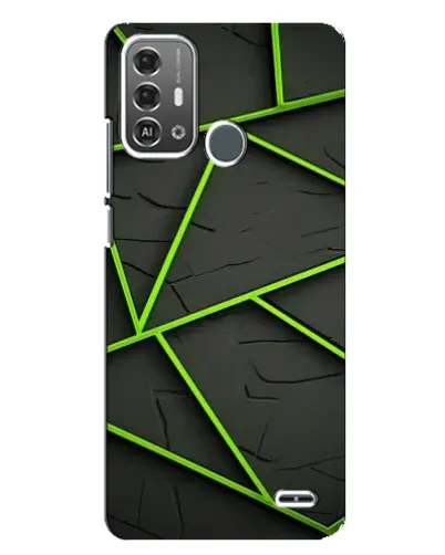Чехол для ZTE Blade A53 Pro с картинкой «Зеленые геометрические линии»