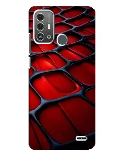 Чехол для ZTE Blade A53 Pro с картинкой «Красная глянцевая сетка»