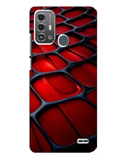 Чехол для ZTE Blade A53 Pro с картинкой «Красная глянцевая сетка»