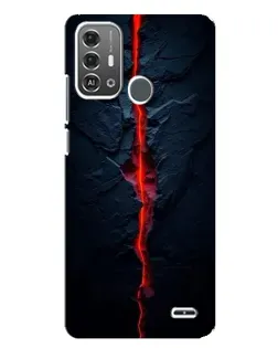 Чехол для ZTE Blade A53 Pro с картинкой «Kрасная лавовая трещина»
