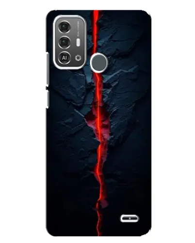 Чехол для ZTE Blade A53 Pro с картинкой «Kрасная лавовая трещина»