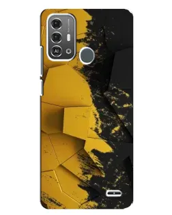 Чехол для ZTE Blade A53 Pro с картинкой «Золотые осколки геометрии»