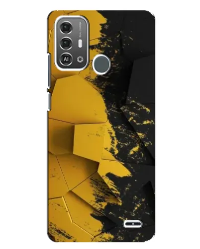 Чехол для ZTE Blade A53 Pro с картинкой «Золотые осколки геометрии»