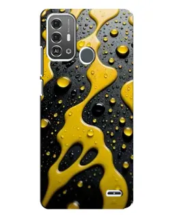 Чехол для ZTE Blade A53 Pro с картинкой «Жидкое желтое золото»