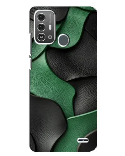 Чехол для ZTE Blade A53 Pro с картинкой «Зеленые кожаные волны»
