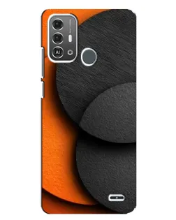 Чехол для ZTE Blade A53 Pro с картинкой «Геометрия оранжевых кругов»