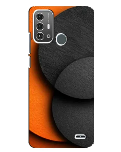 Чехол для ZTE Blade A53 Pro с картинкой «Геометрия оранжевых кругов»