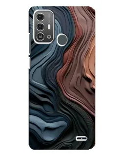 Чехол для ZTE Blade A53 Pro с картинкой «Цветные волны каньона»