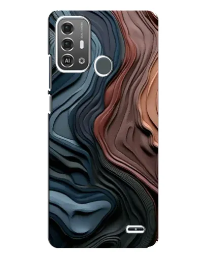 Чехол для ZTE Blade A53 Pro с картинкой «Цветные волны каньона»