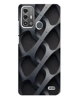 Чехол для ZTE Blade A53 Pro с картинкой «Объемное серое плетение»