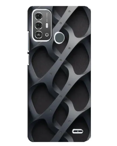 Чехол для ZTE Blade A53 Pro с картинкой «Объемное серое плетение»