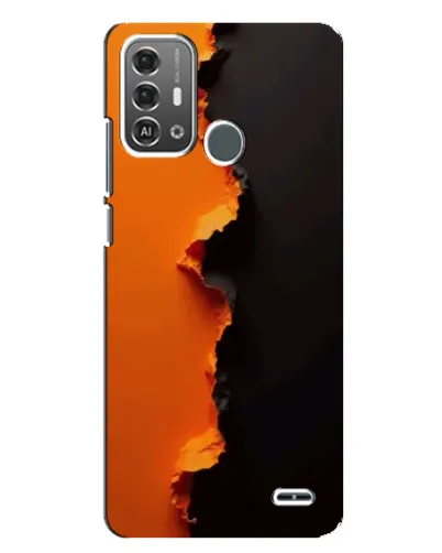 Чехол для ZTE Blade A53 Pro с картинкой «Оранжевый разлом»