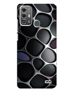 Чехол для ZTE Blade A53 Pro с картинкой «Объемная темная решетка»