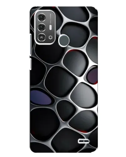 Чехол для ZTE Blade A53 Pro с картинкой «Объемная темная решетка»