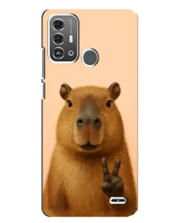 Чехол для ZTE Blade A53 Pro с картинкой «Капибара виктория» Чехол для ZTE Blade A53 Pro с картинкой «Капибара виктория»