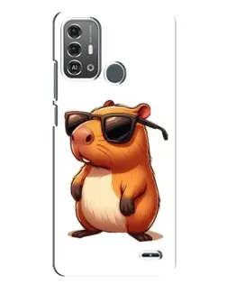 Чехол для ZTE Blade A53 Pro с картинкой «Капибара в очках» Чехол для ZTE Blade A53 Pro с картинкой «Капибара в очках»