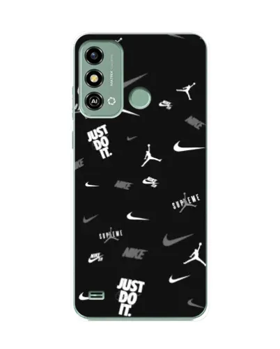 Чехол для ZTE Blade A53 с картинкой «Nike Black Pattern» Чехол для ZTE Blade A53 с картинкой «Nike Black Pattern»