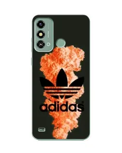 Чехол для ZTE Blade A53 с картинкой «Оранжевый дым Adidas»