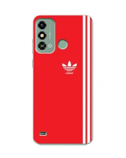 Чехол для ZTE Blade A53 с картинкой «Красный минимализм Adidas»