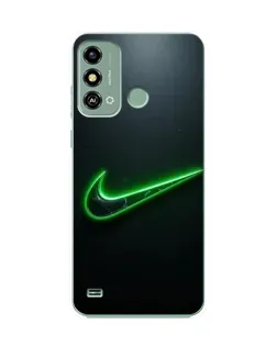 Чехол для ZTE Blade A53 с картинкой «Неоновый контур Nike»